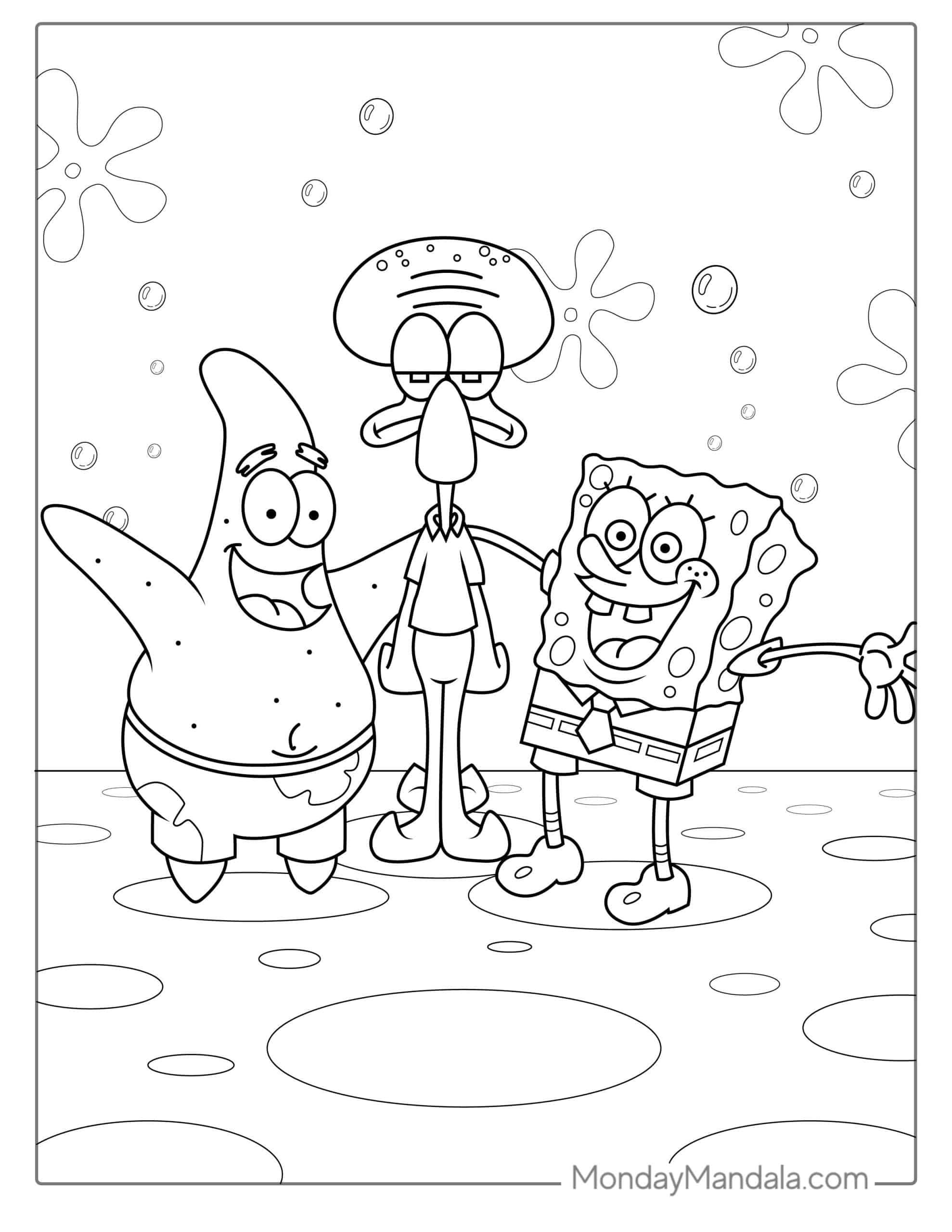 32 SpongeBob Coloring Pages Free PDF Printables Coloring Pages Cartoon Coloring Pages
