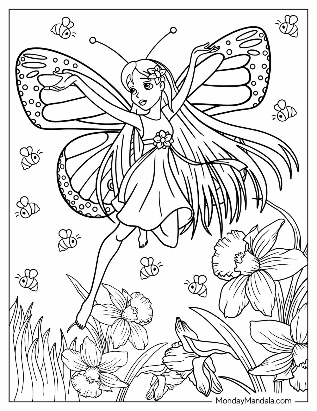 Butterfly Fairy Coloring Pages