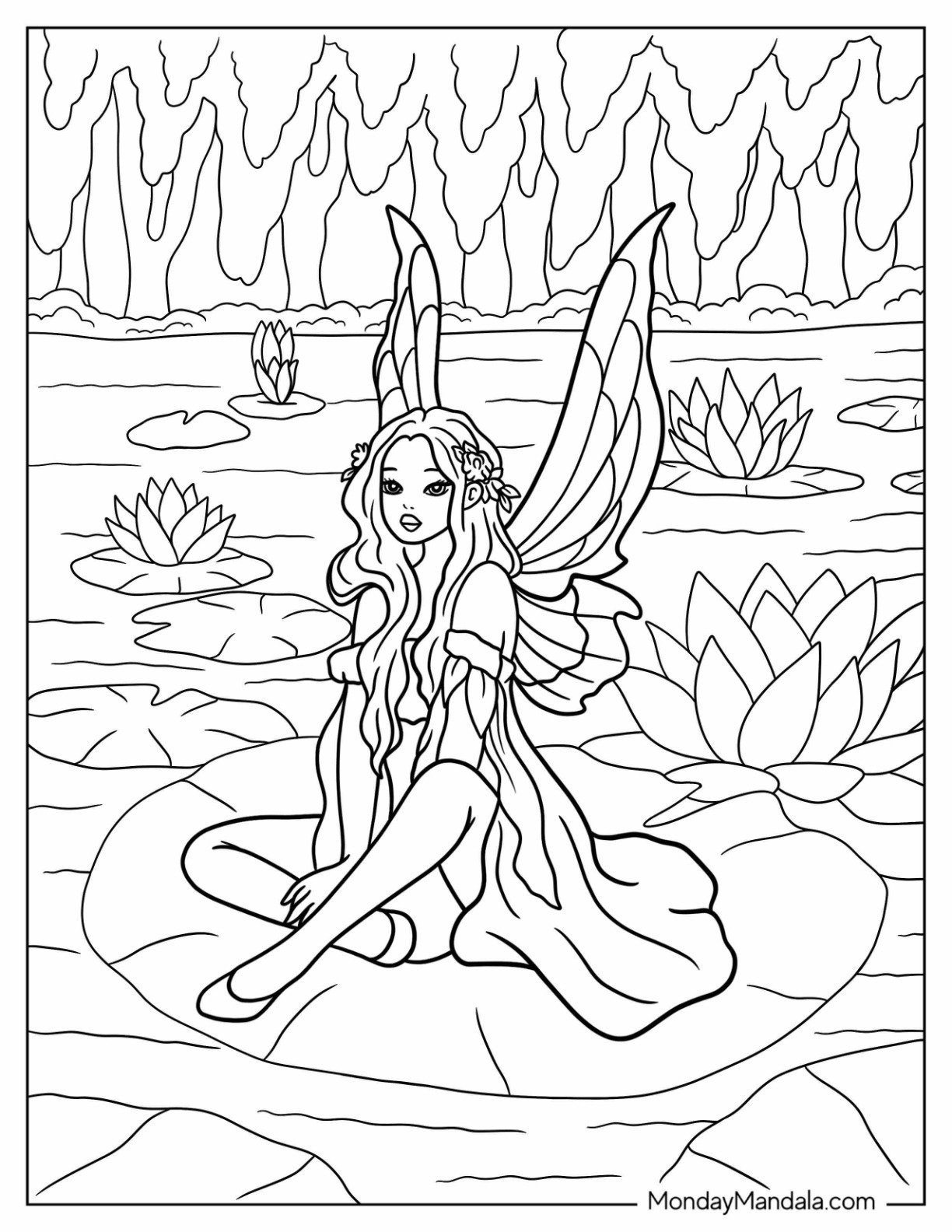 34 Fairy Coloring Pages Free PDF Printables