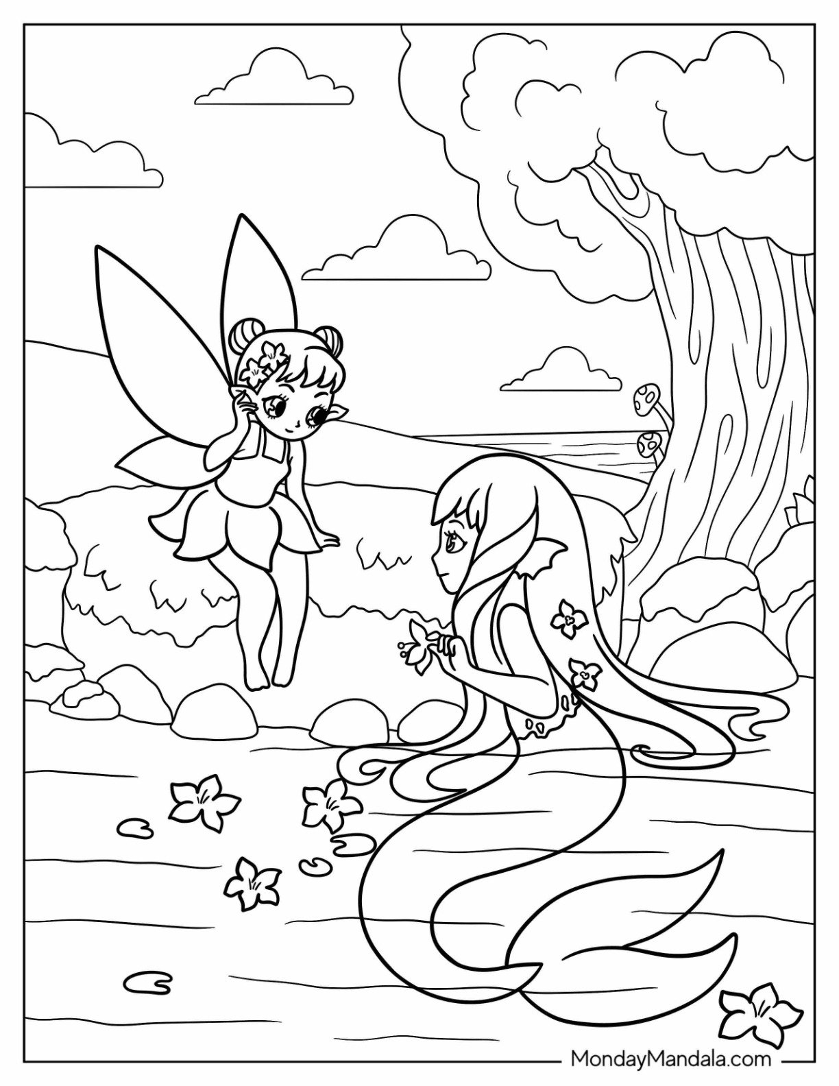 34 Fairy Coloring Pages Free PDF Printables