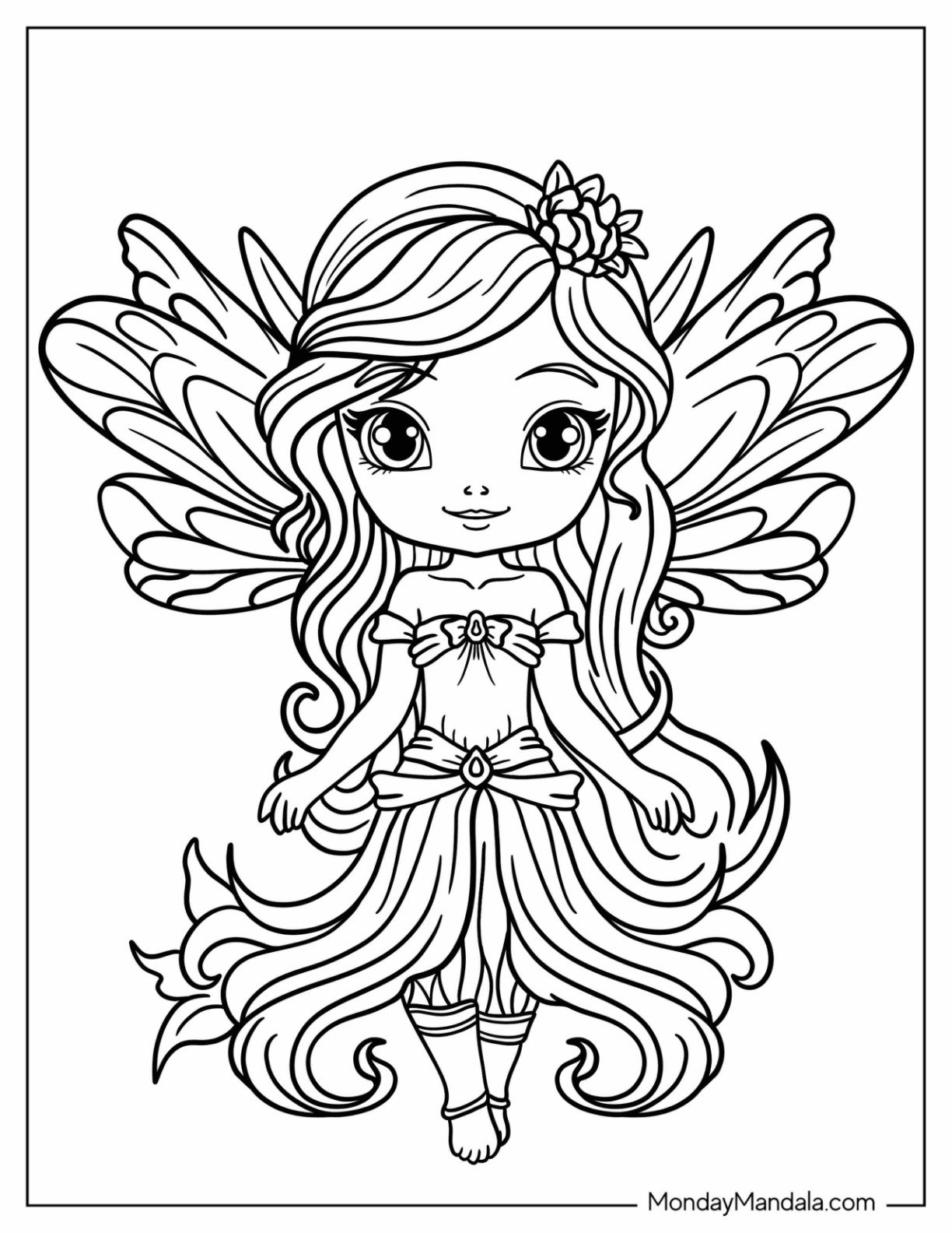 34 Fairy Coloring Pages Free PDF Printables