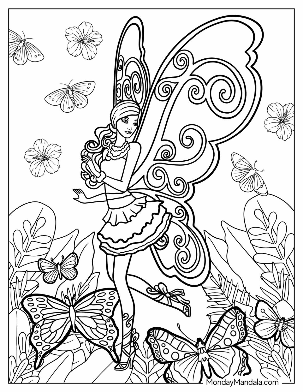 34 Fairy Coloring Pages Free PDF Printables