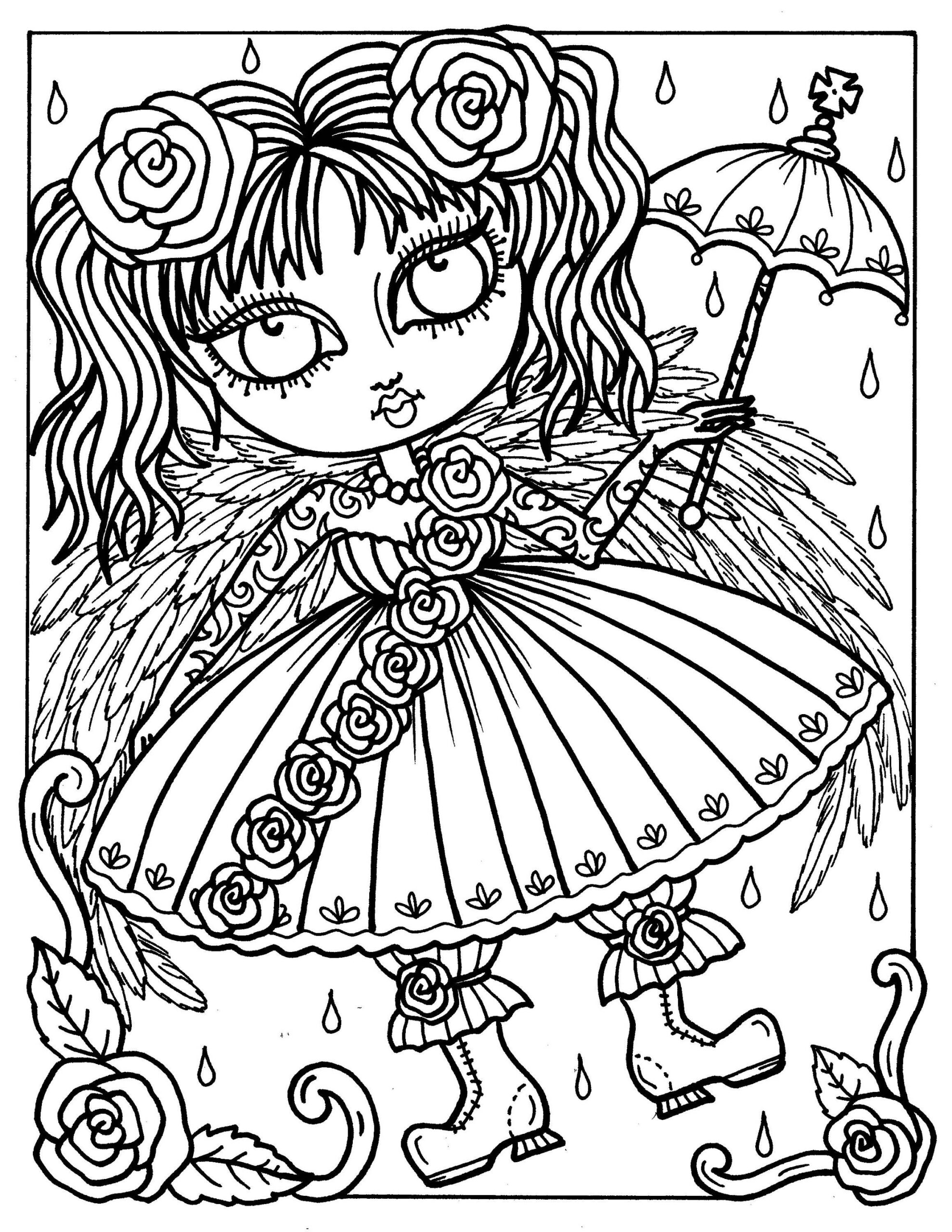 34 Gothic Coloring Pages For Adults Background