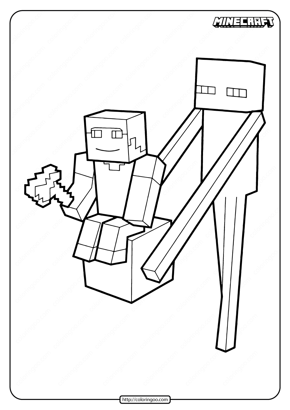 34 Minecraft Coloring Pages Enderman AbilouiseRibh