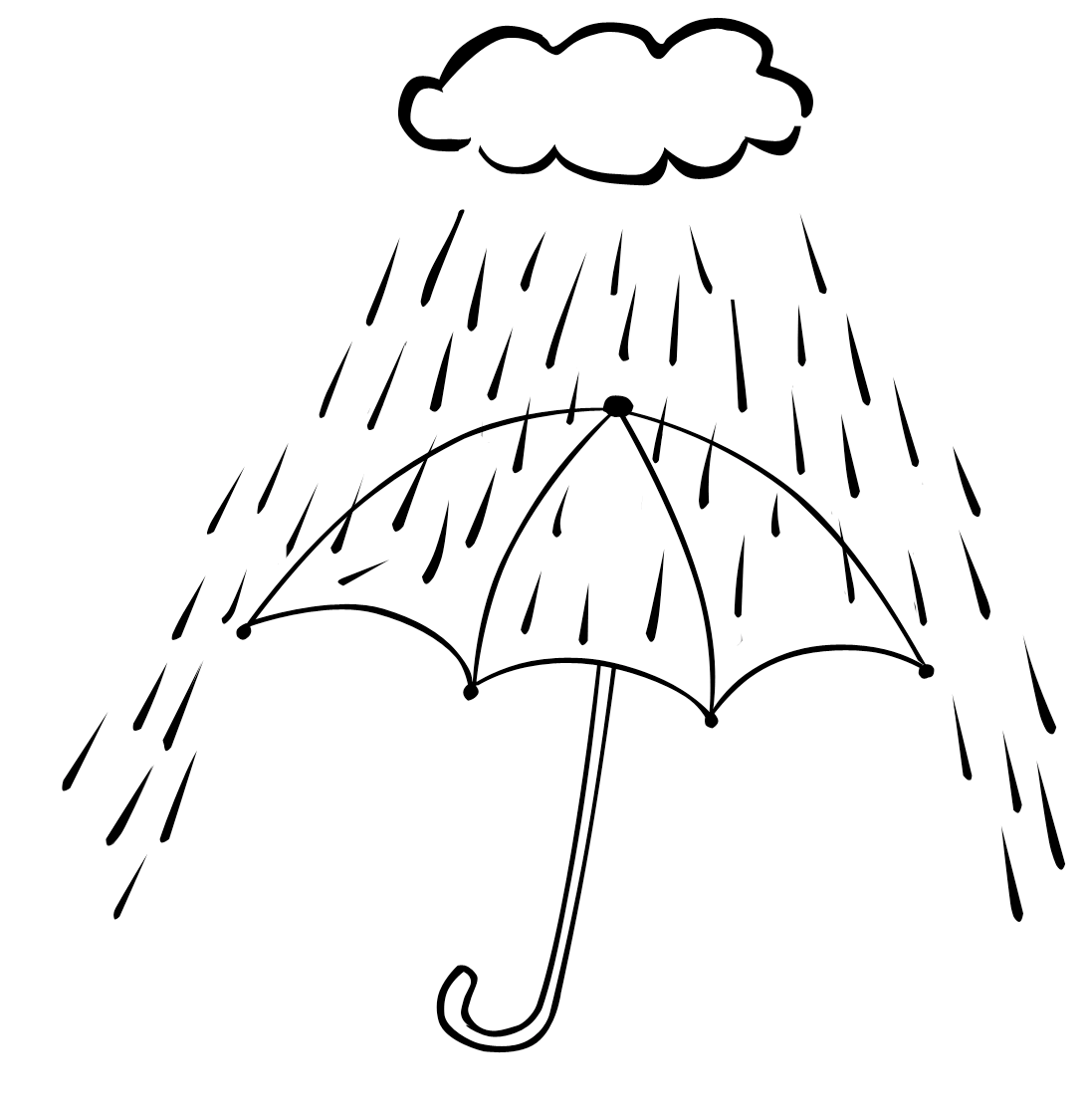 Rain Coloring Page