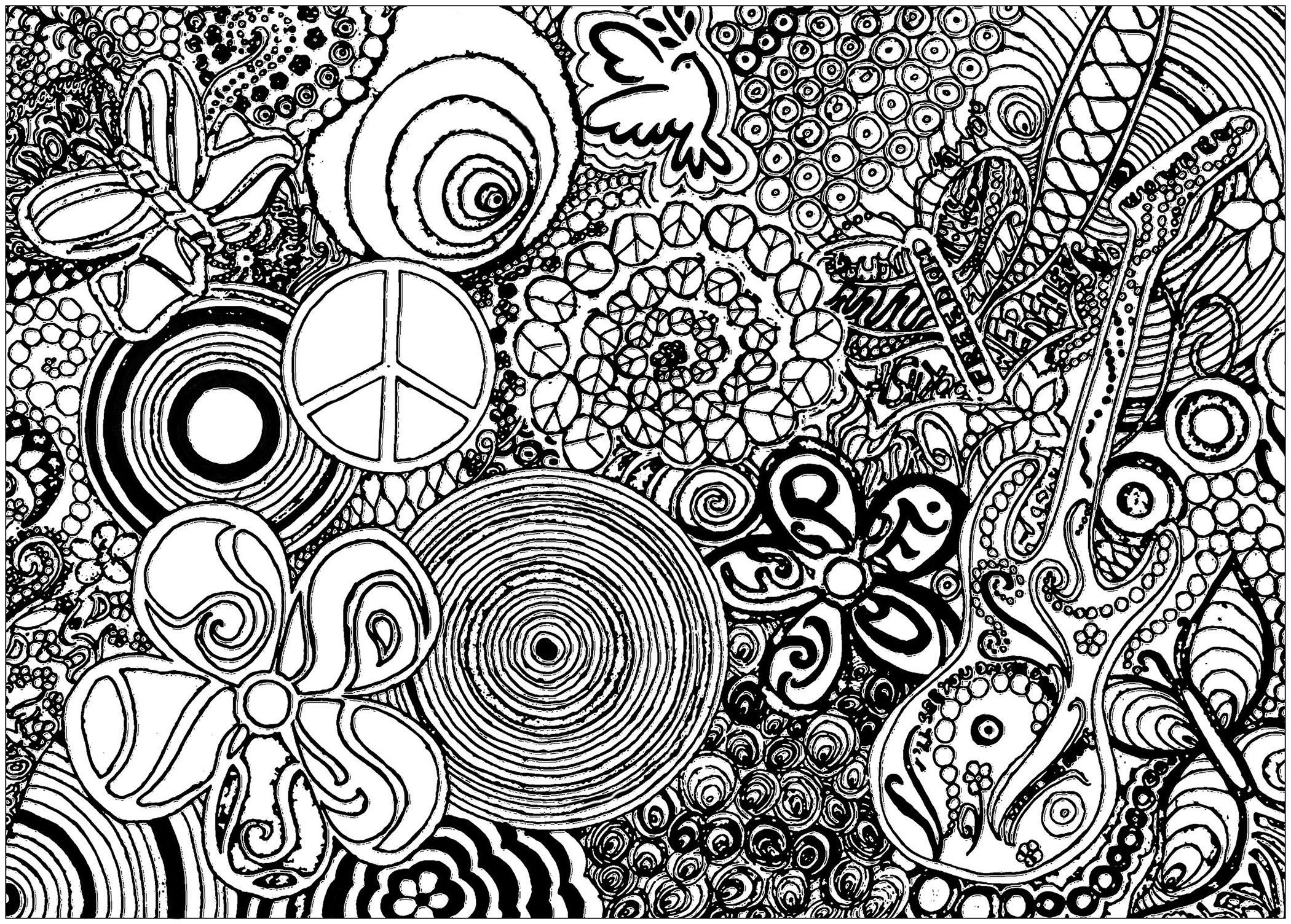 35 Print Psychedelic Trippy Coloring Pages Papercutsbytorie
