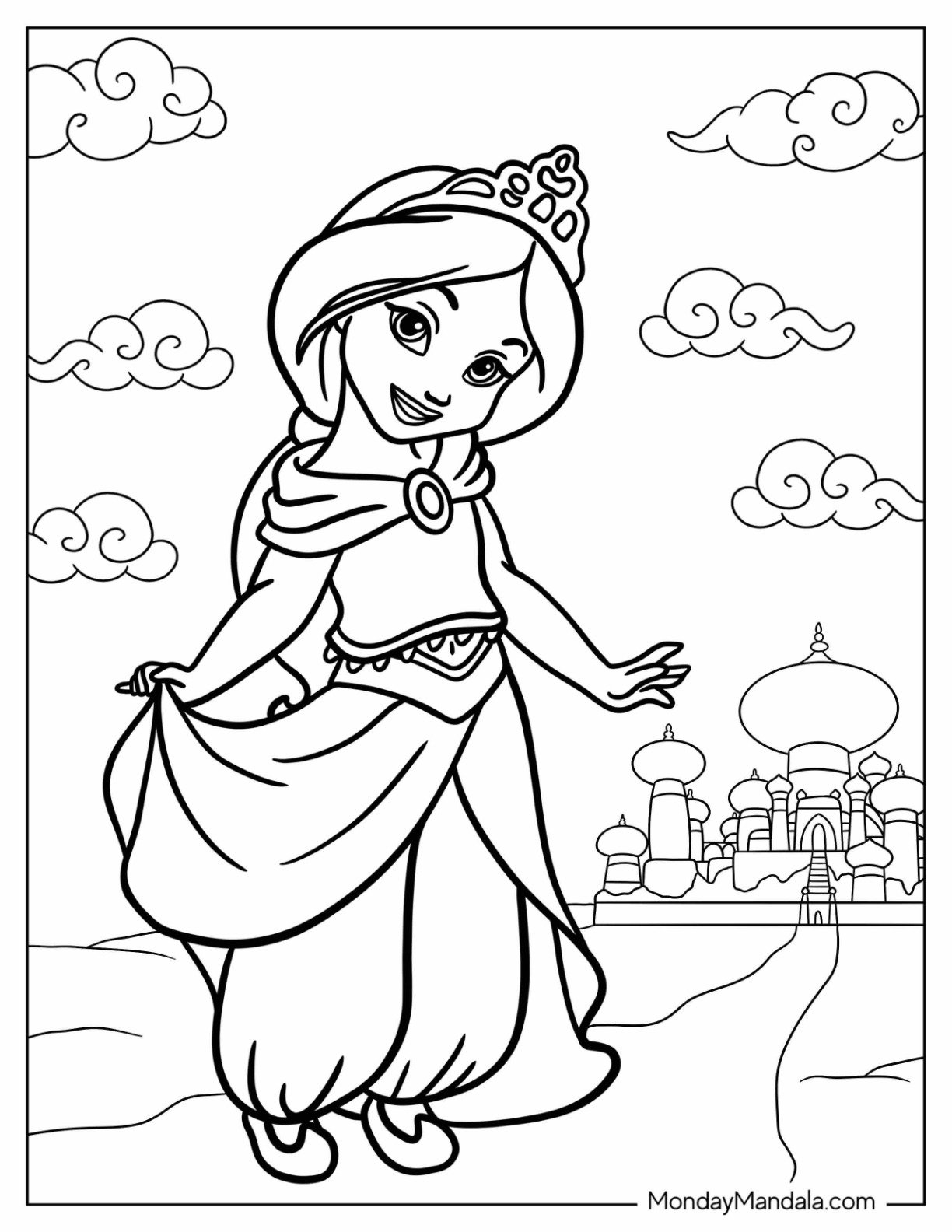 36 Disney Princess Coloring Pages Free PDF Printables