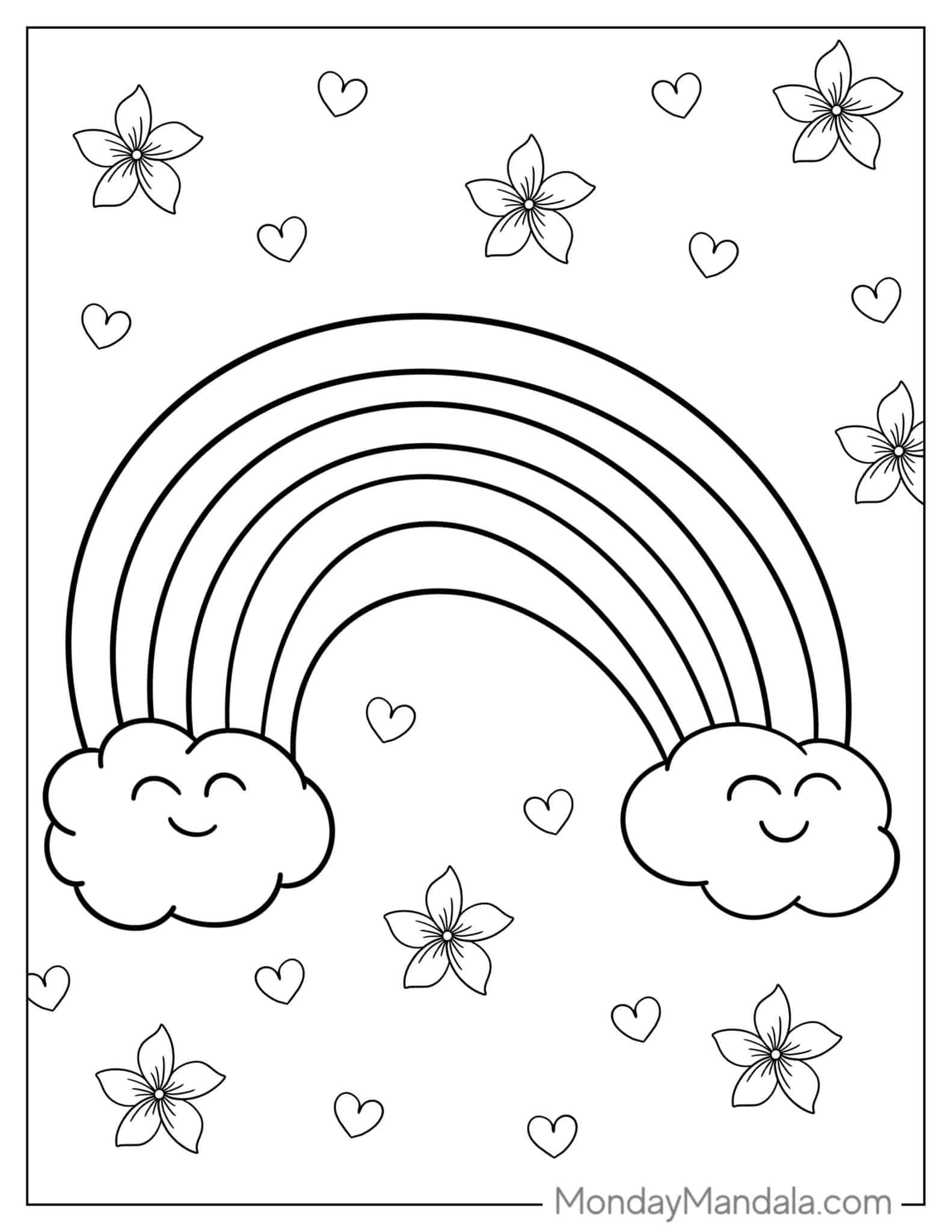 Rainbow Color Pages