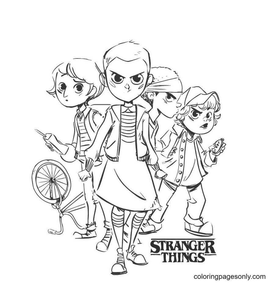 Stranger Things Coloring Page