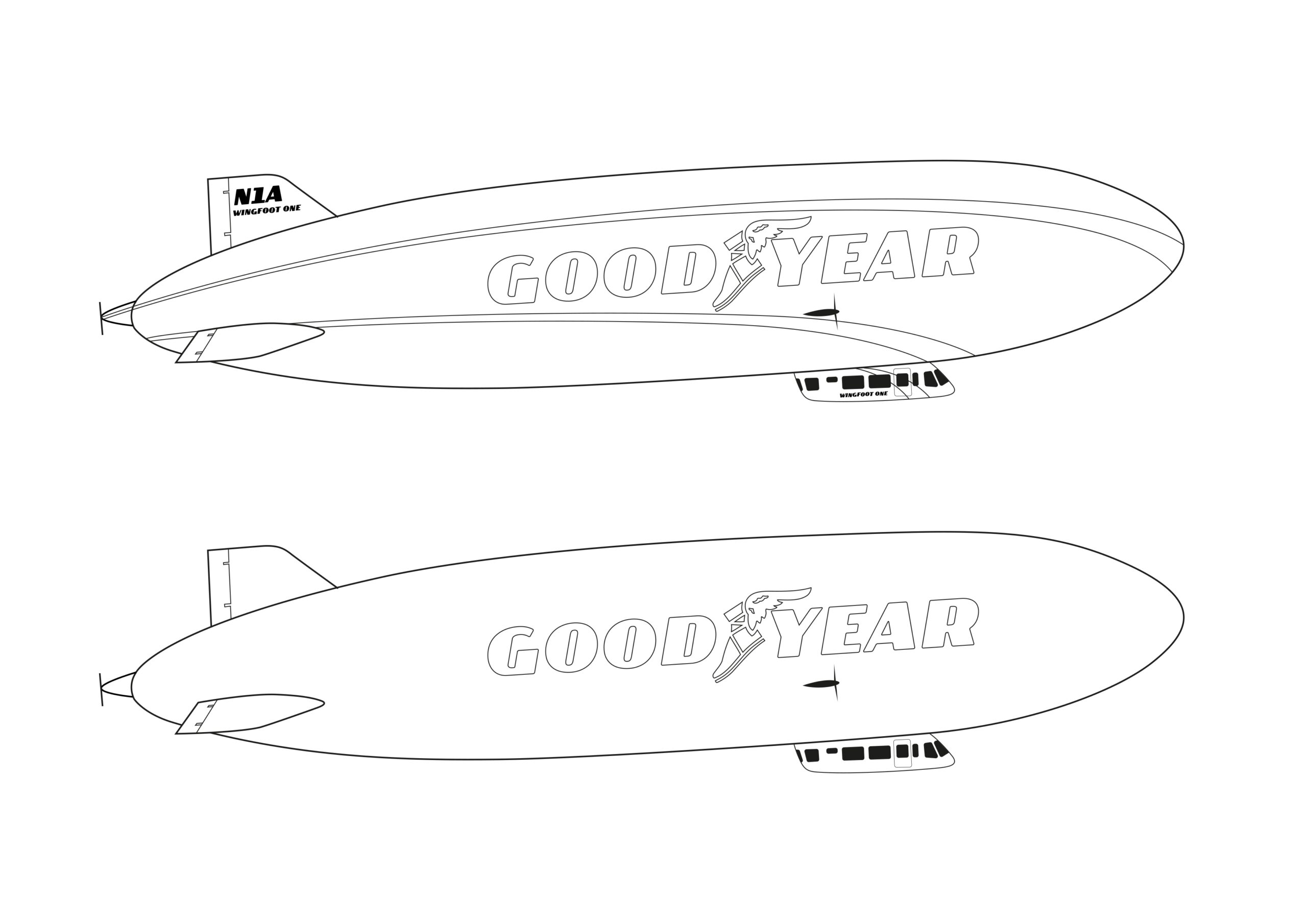 Blimp Coloring Pages