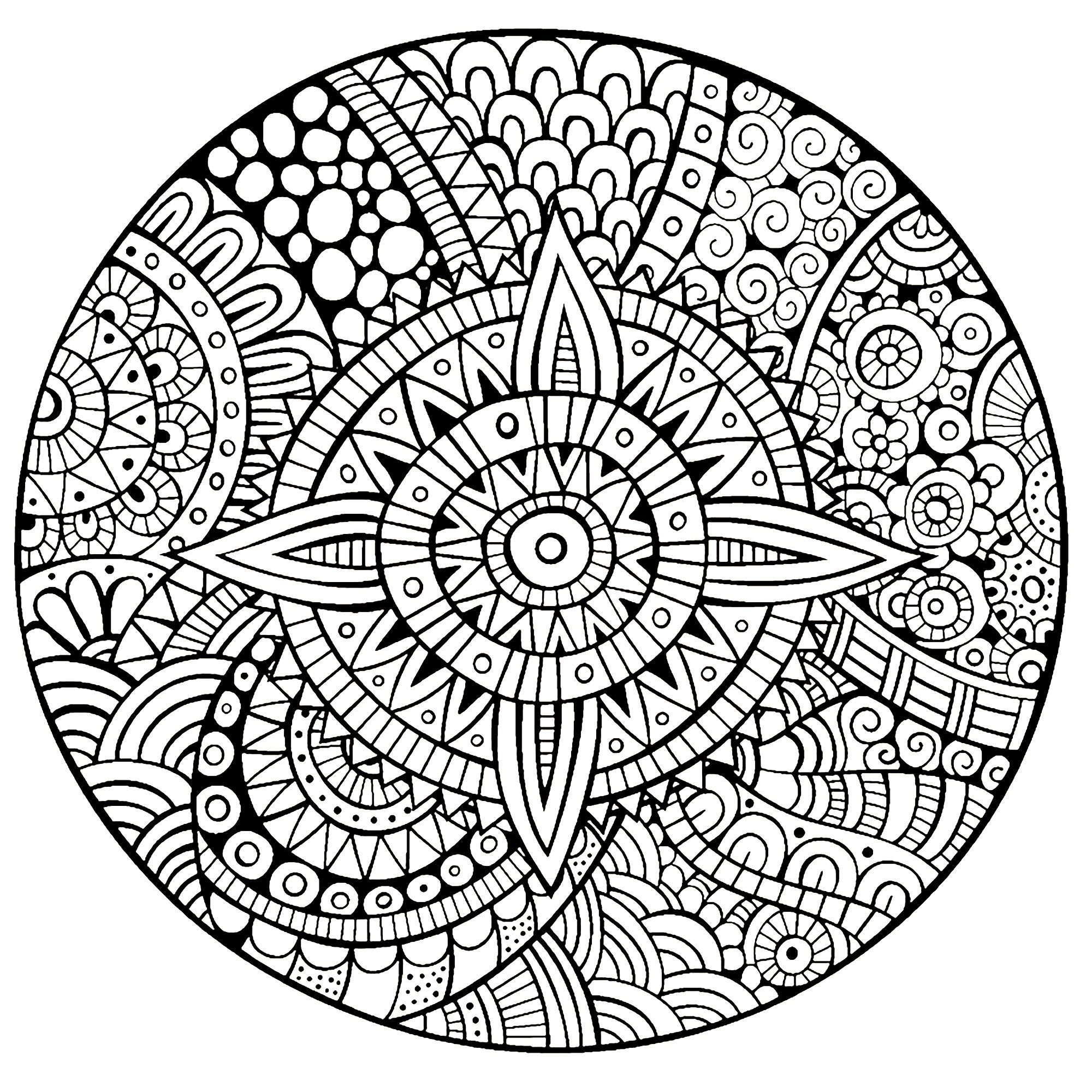 Mandala Pattern Coloring Pages