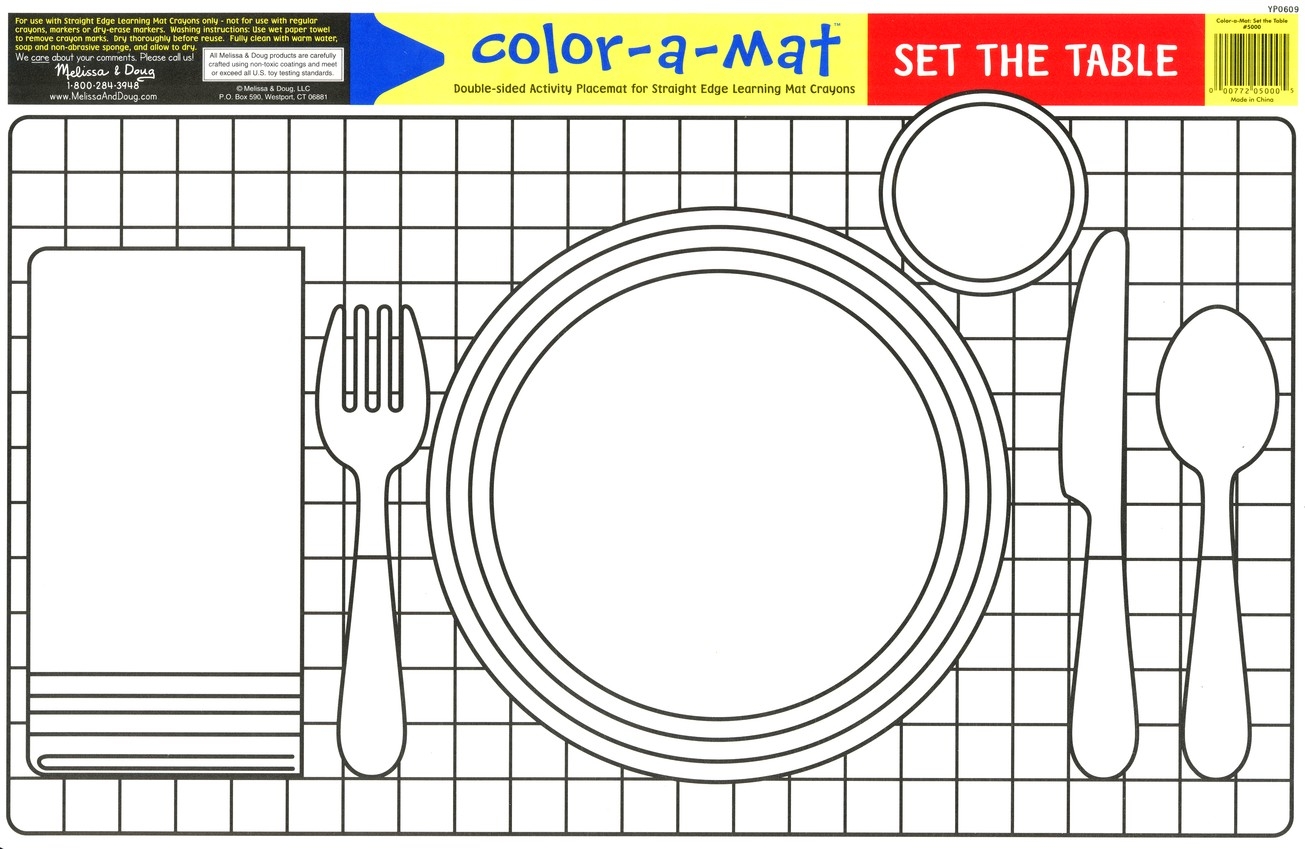 Place Setting Coloring Page