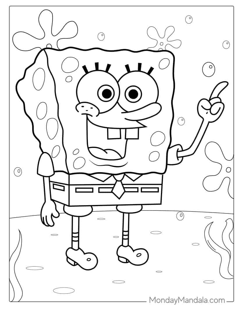 40 SpongeBob Coloring Pages Free PDF Printables