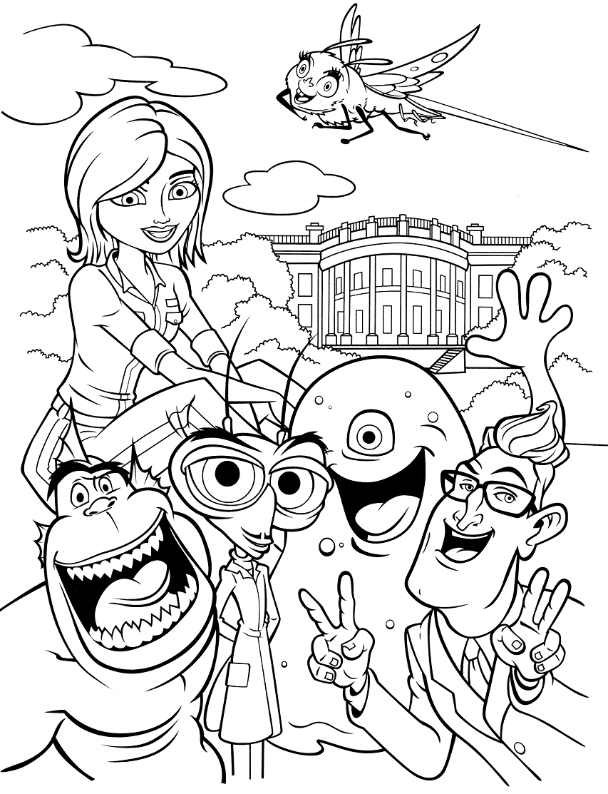 44 Monsters Vs Aliens Coloring Pages ColoringPagesOnly