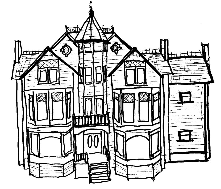 Mansion Coloring Pages