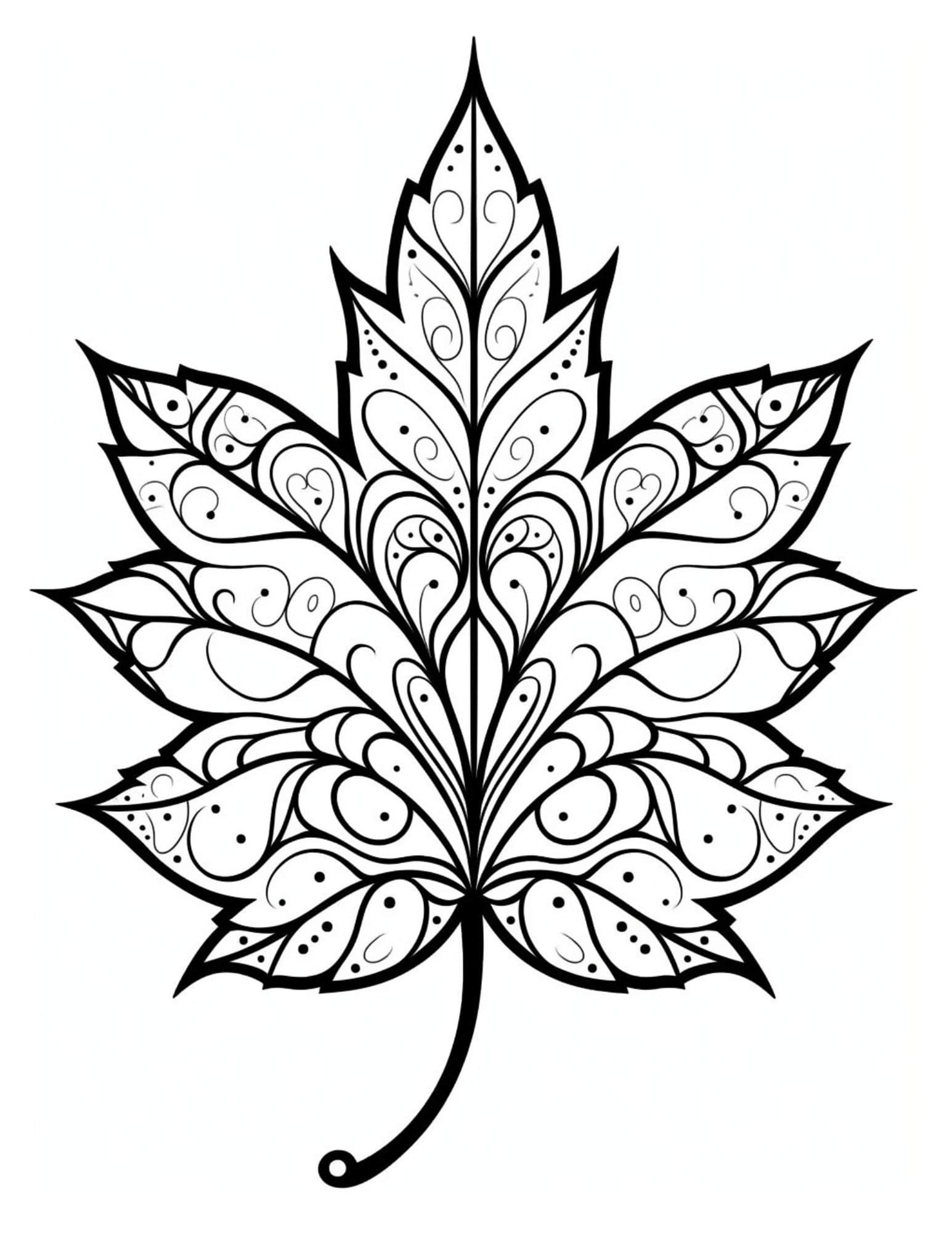 Maple Leaf Coloring Page