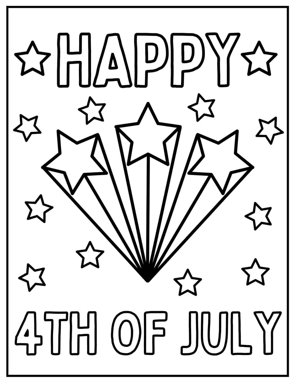 4th Of July Coloring Page