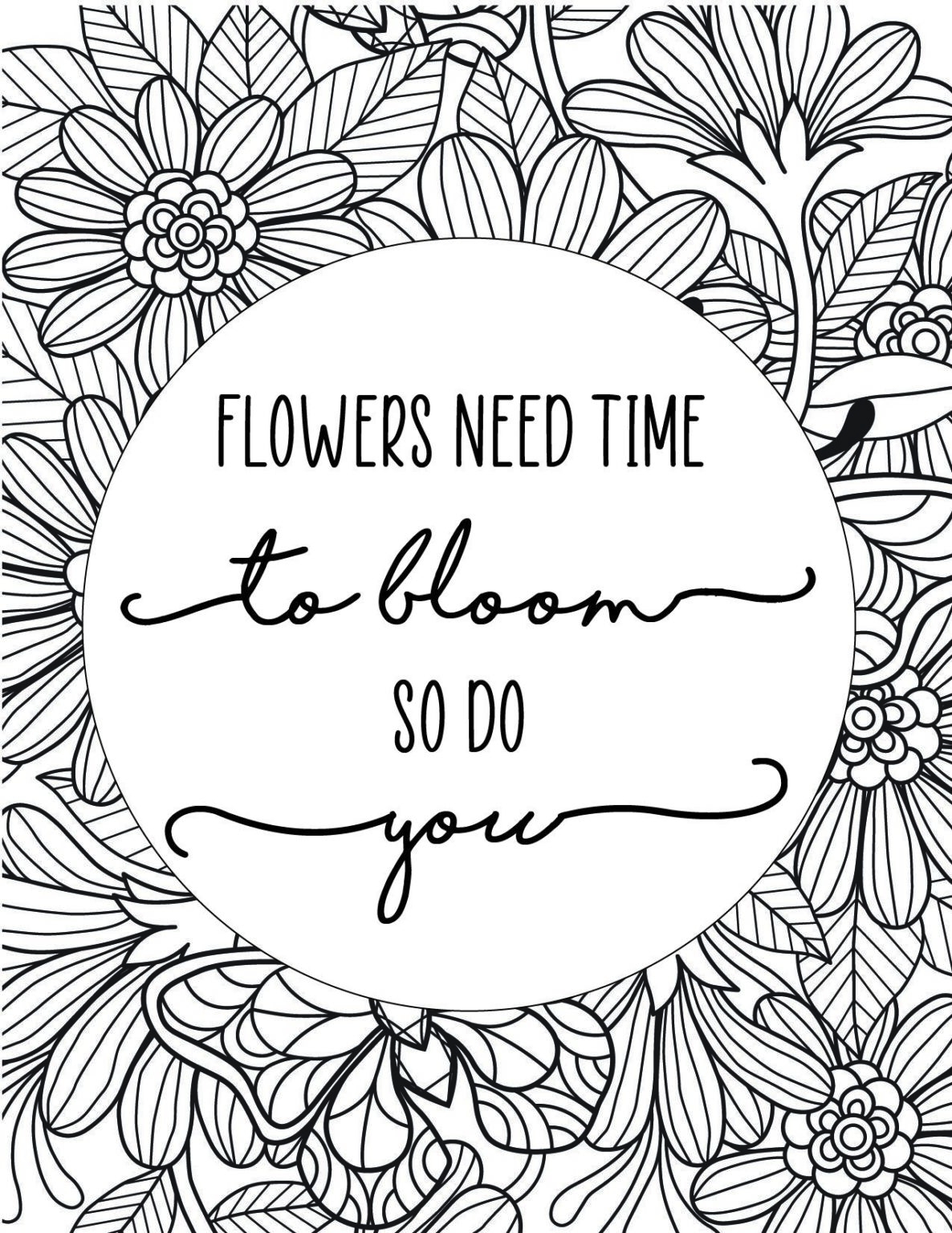 50 Best Printable Inspirational Quote Coloring Pages World Of Printables