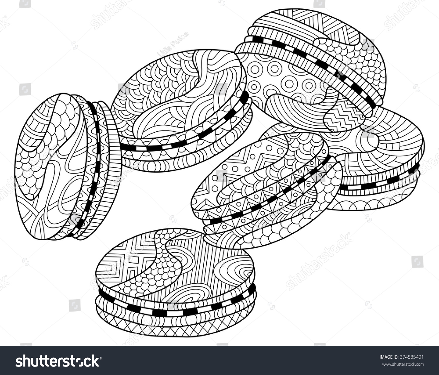 Macaron Coloring Pages