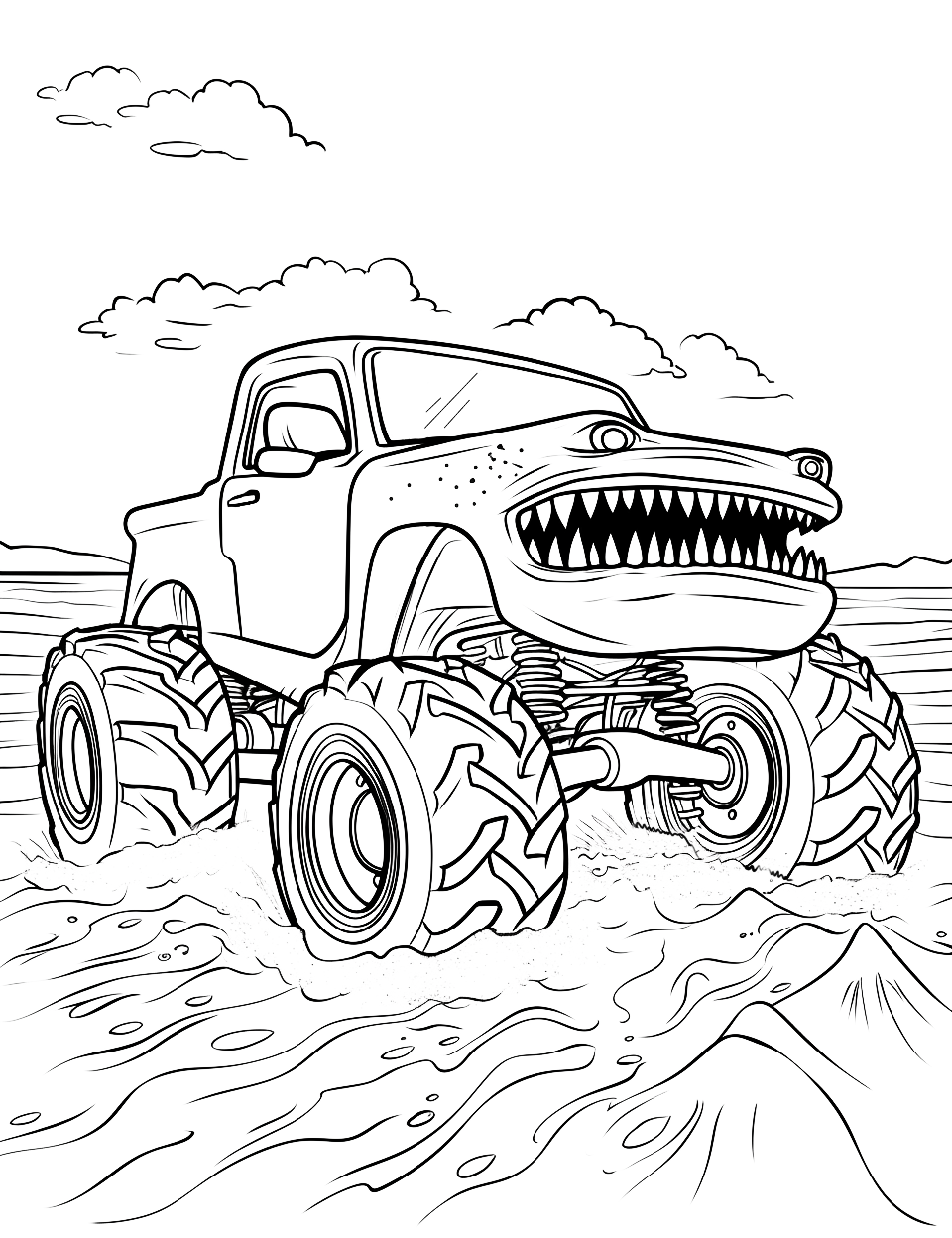 50 Monster Truck Coloring Pages Fun Printable Sheets