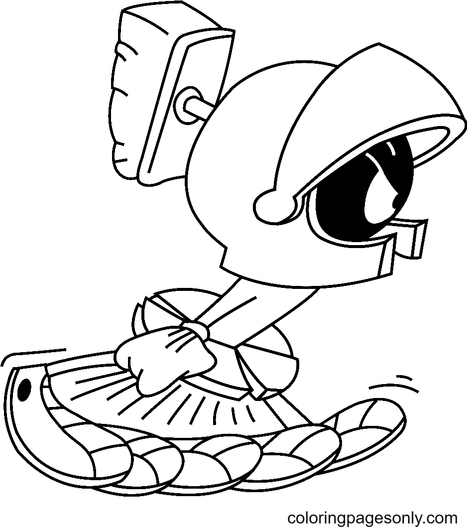52 Marvin The Martian Coloring Pages ColoringPagesOnly