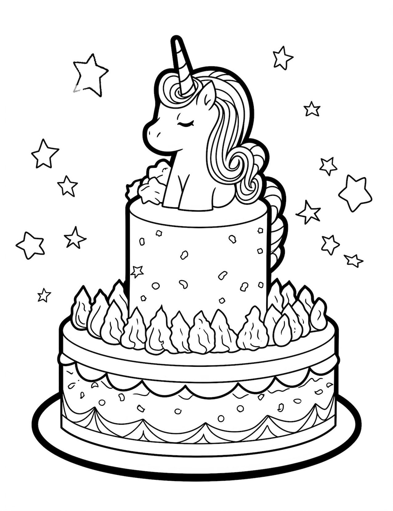 53 Joyous Birthday Cake Coloring Pages Free Printable Our Mindful Life
