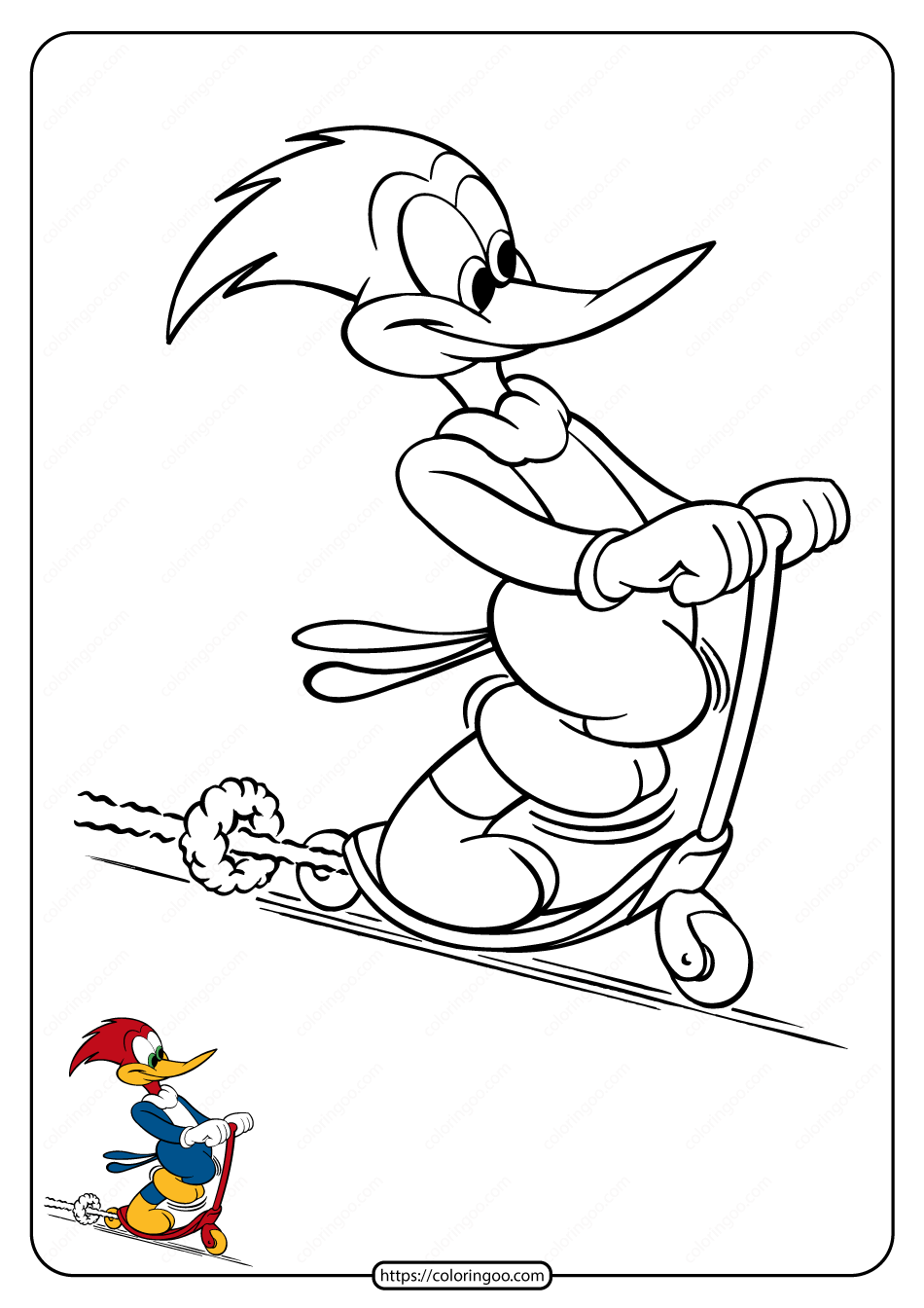 58 Woody Woodpecker Coloring Pages Just Kids
