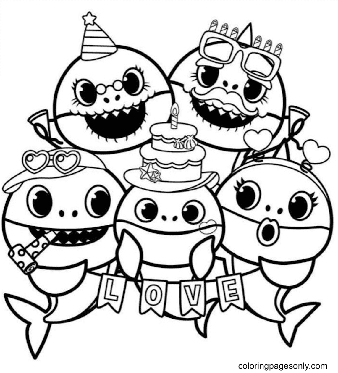 680 Baby Shark Christmas Coloring Pages HD Coloring Pages Printable
