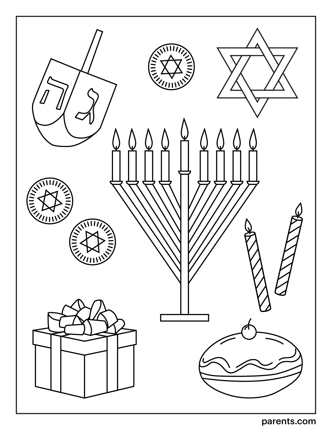 7 Printable Hanukkah Coloring Pages For Kids