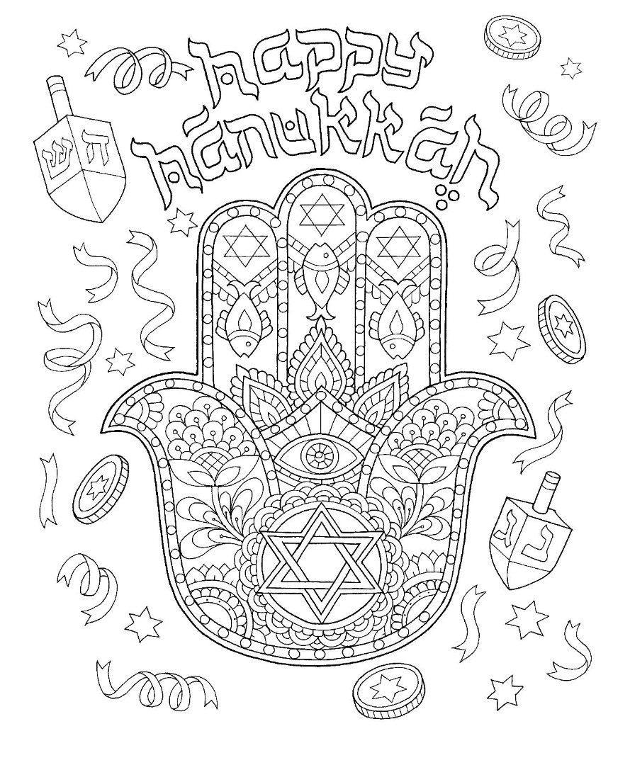 8 Free Hanukkah Coloring Pages Drawings TY