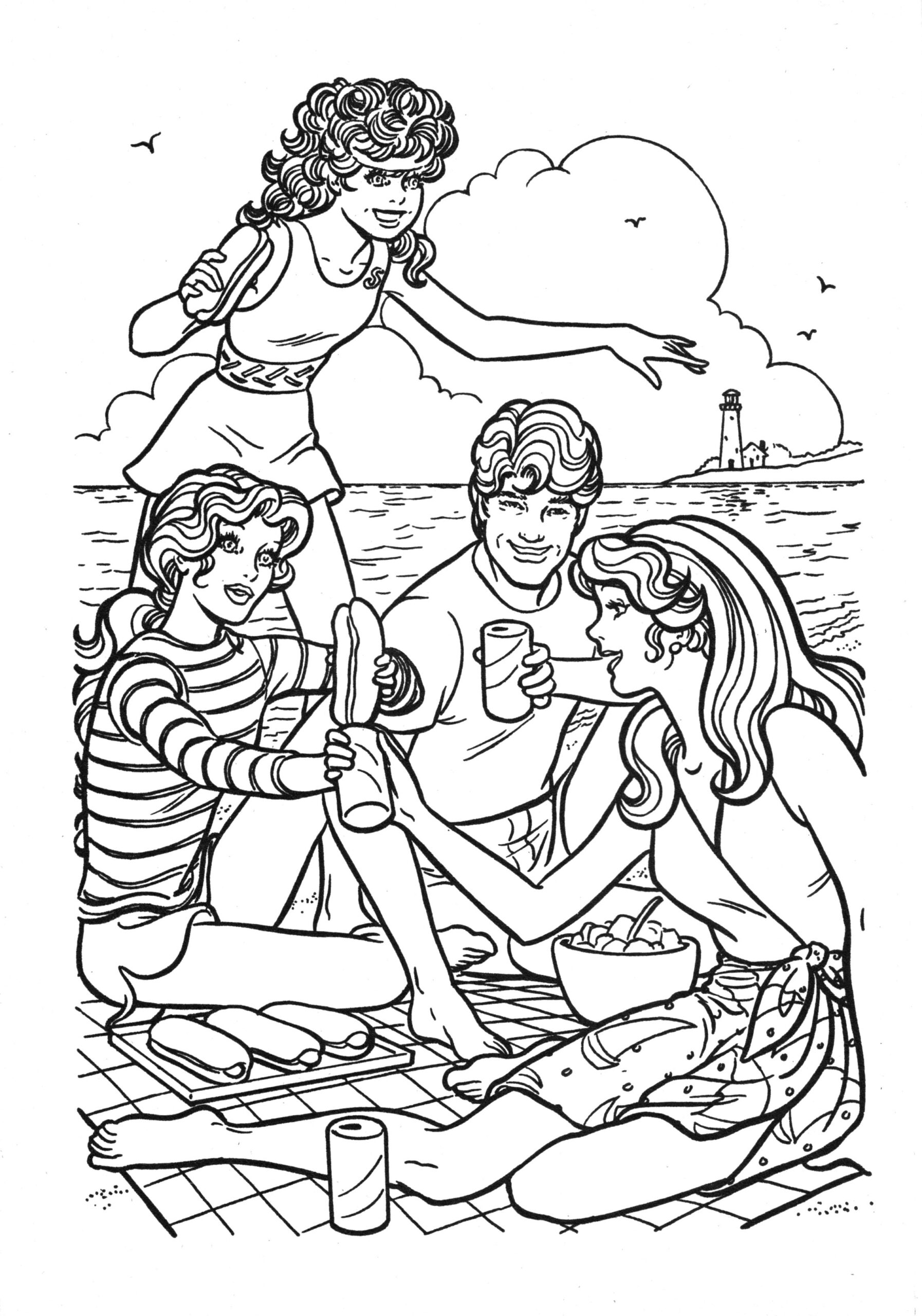 80s Colouring Book Page Barbie Coloring Pages Barbie Coloring Vintage Coloring Books
