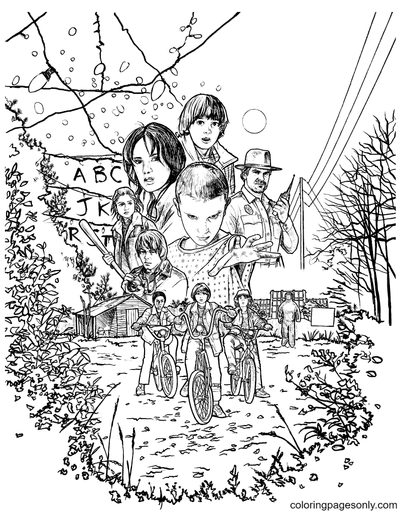 Stranger Things Logo Coloring Pages