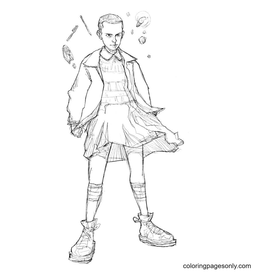 93 Stranger Things Coloring Pages ColoringPagesOnly