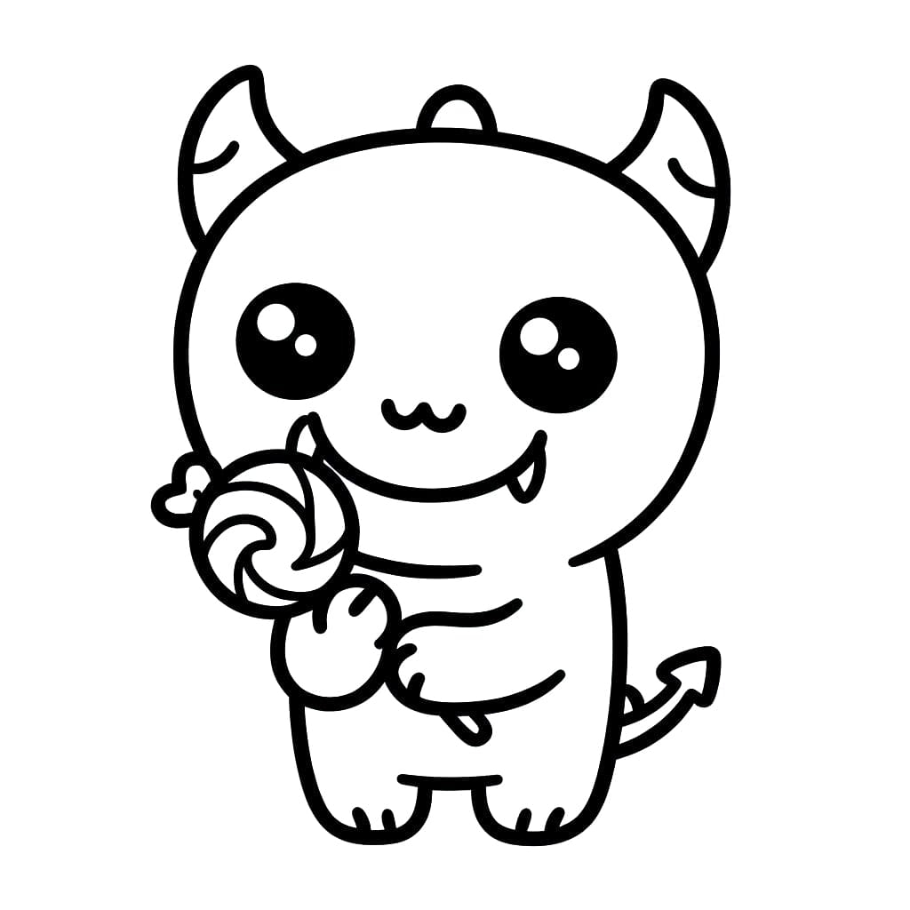 A Baby Monster Coloring Page Download Print Or Color Online For Free