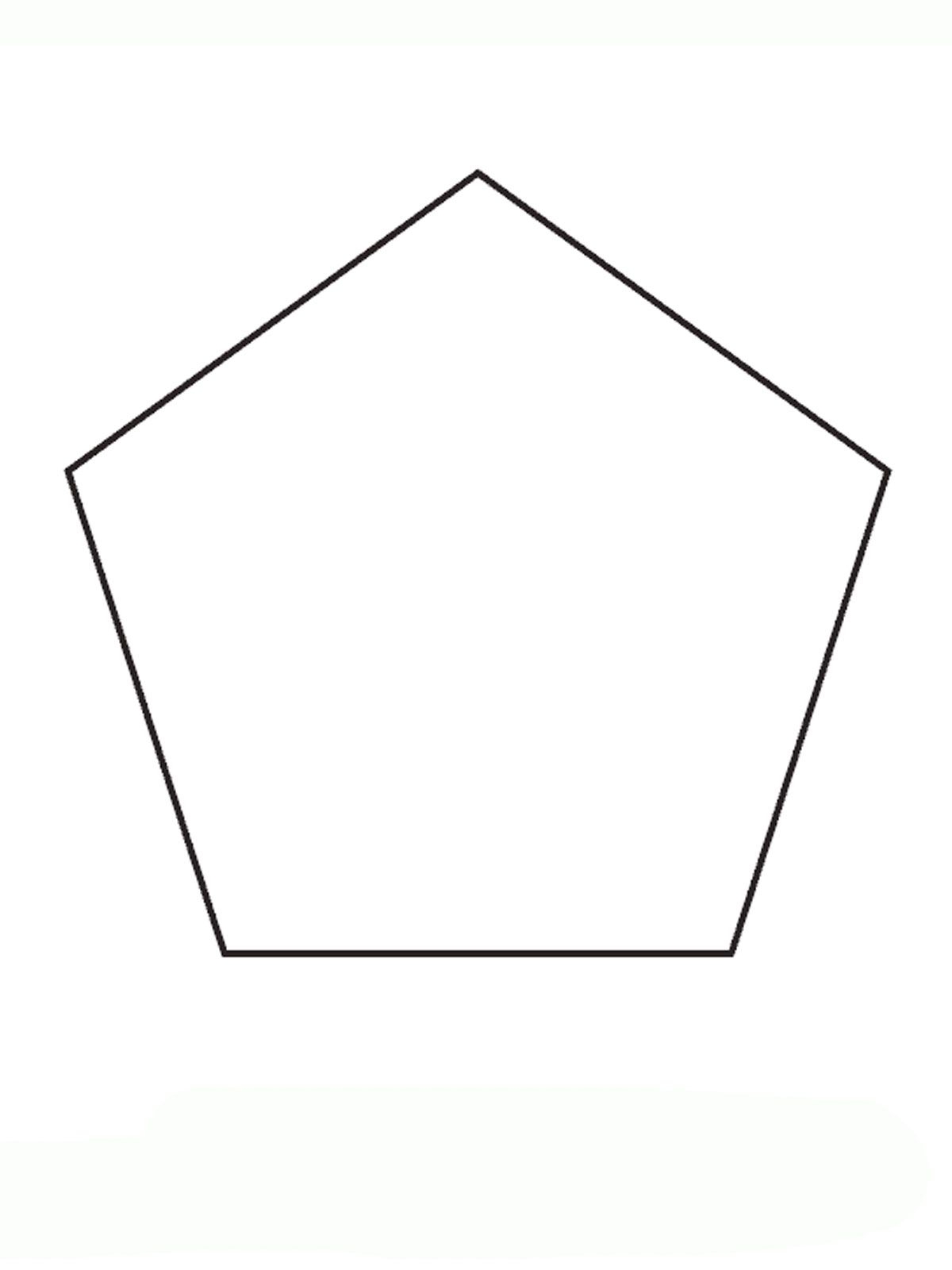 A Coloring Page With The Shape Of A Simple Pentagon Coloring Pages Color Geometric