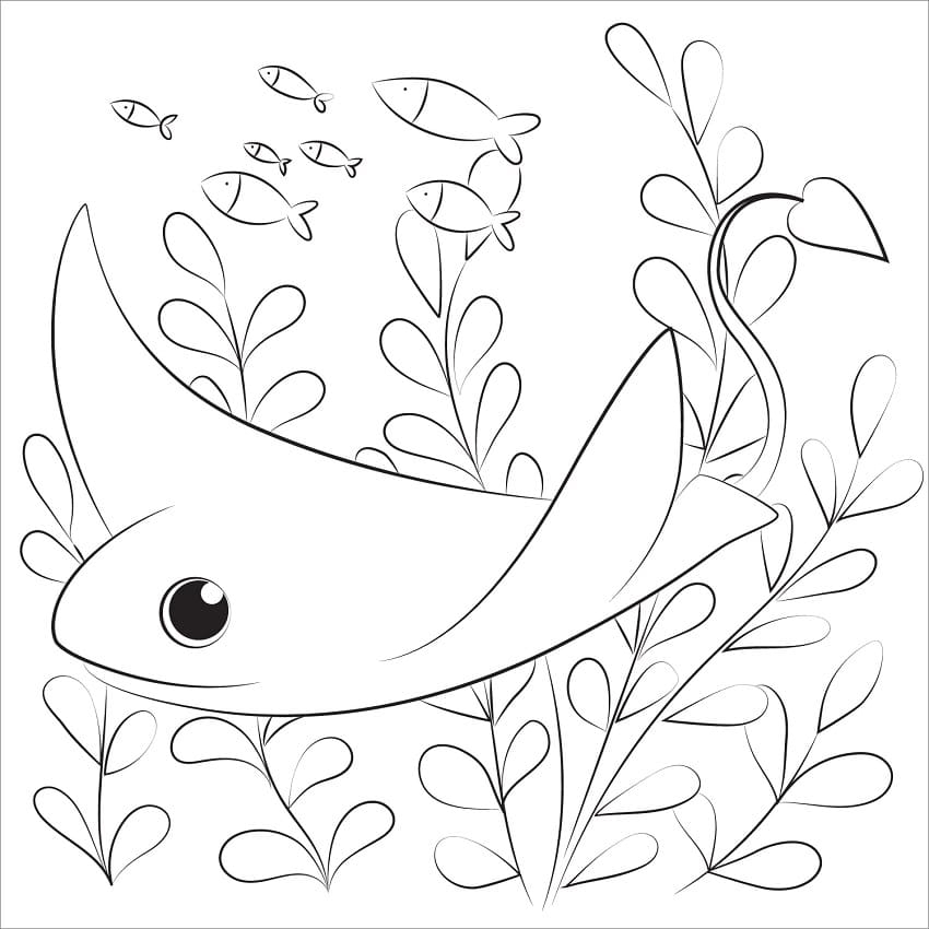 A Stingray Coloring Page Free Printable Coloring Pages For Kids