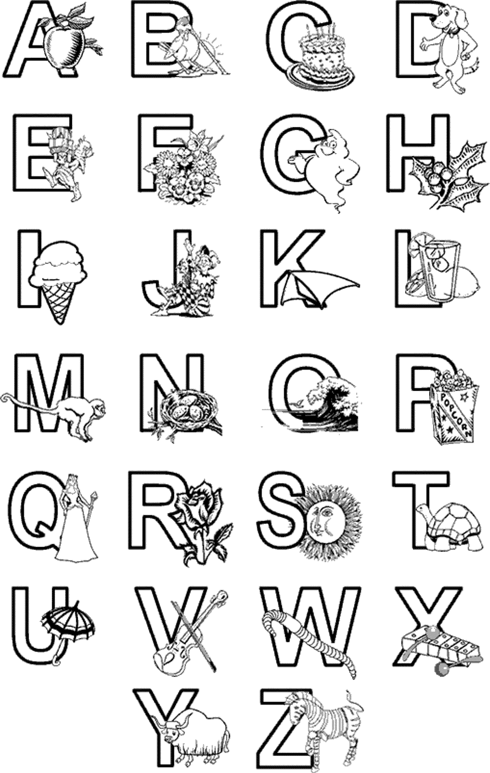 Abc Coloring Pages Printable