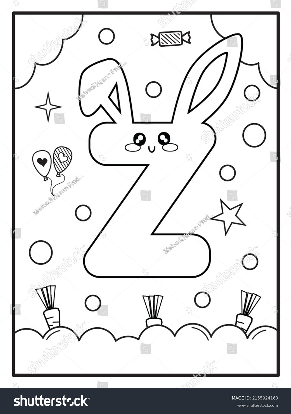 Abcd Alphabet Activity Coloring Page Kids Stock Illustration 2155924163 Shutterstock