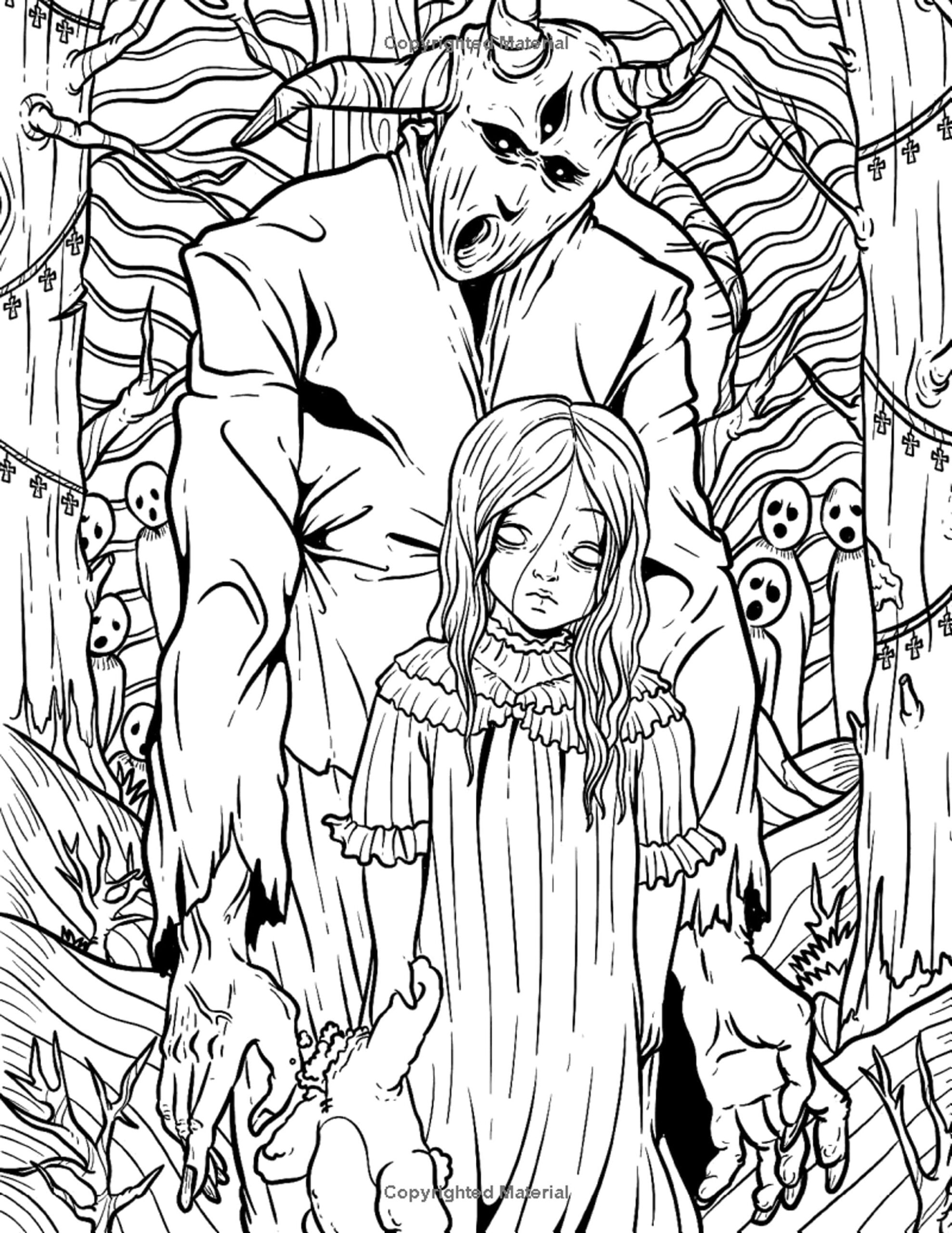 Scary Coloring Pages For Adults