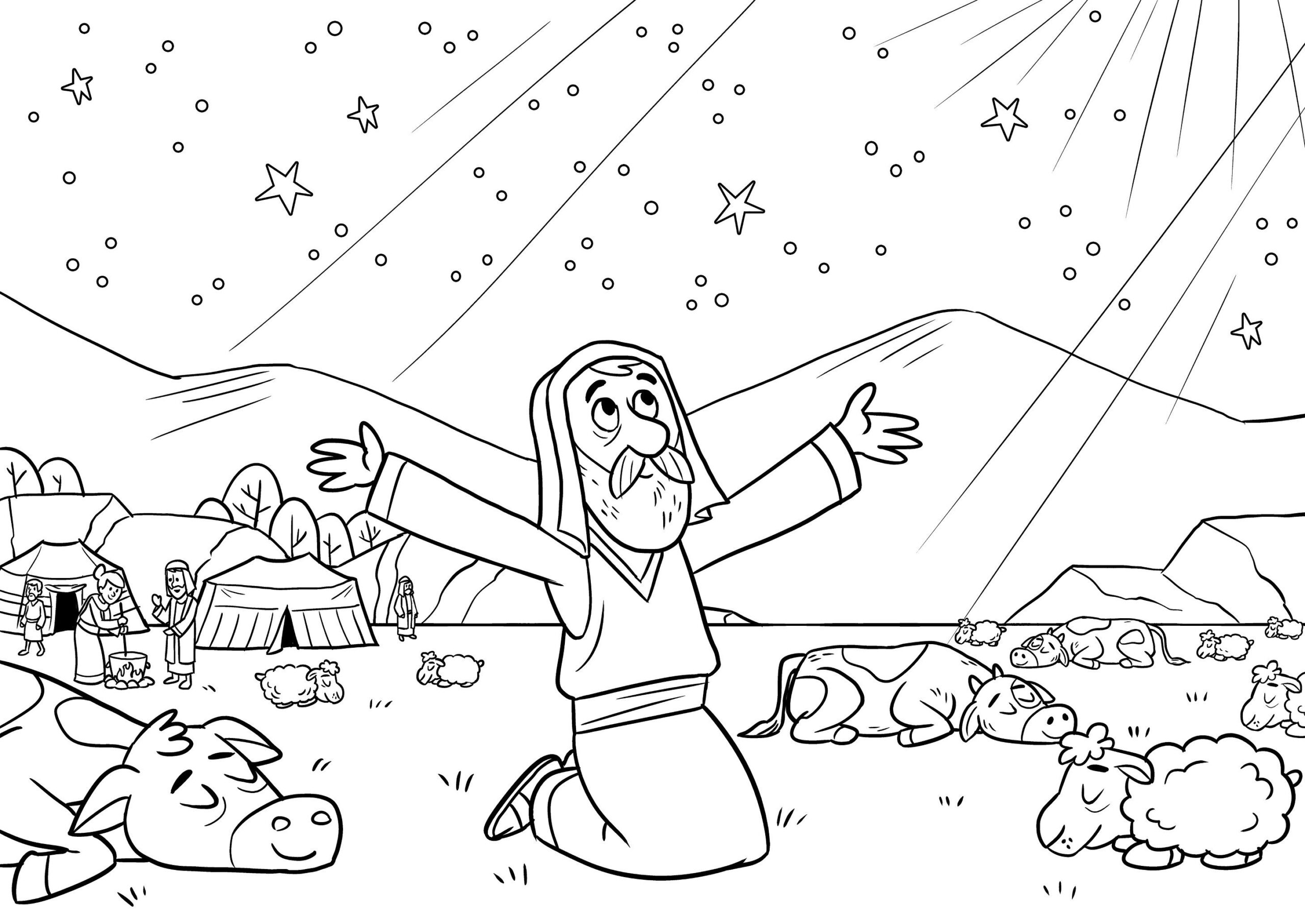 Abraham Coloring Page Bible Coloring Pages Free Bible Coloring Pages Sunday School Coloring