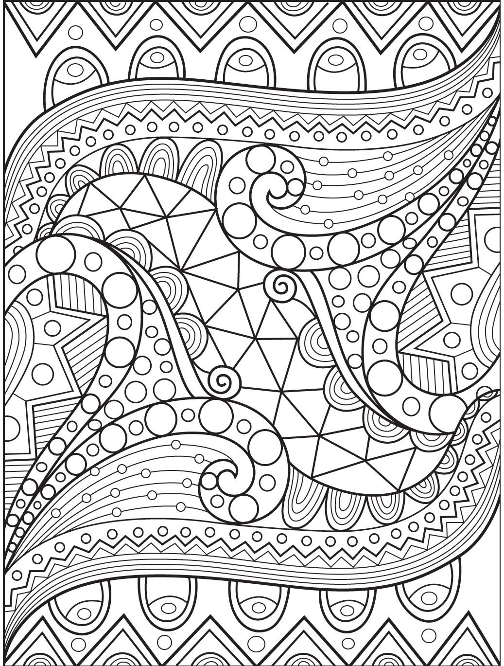 Abstract Coloring Page On Colorish Coloring Book App For Adults By GoodSoftTech Geometric