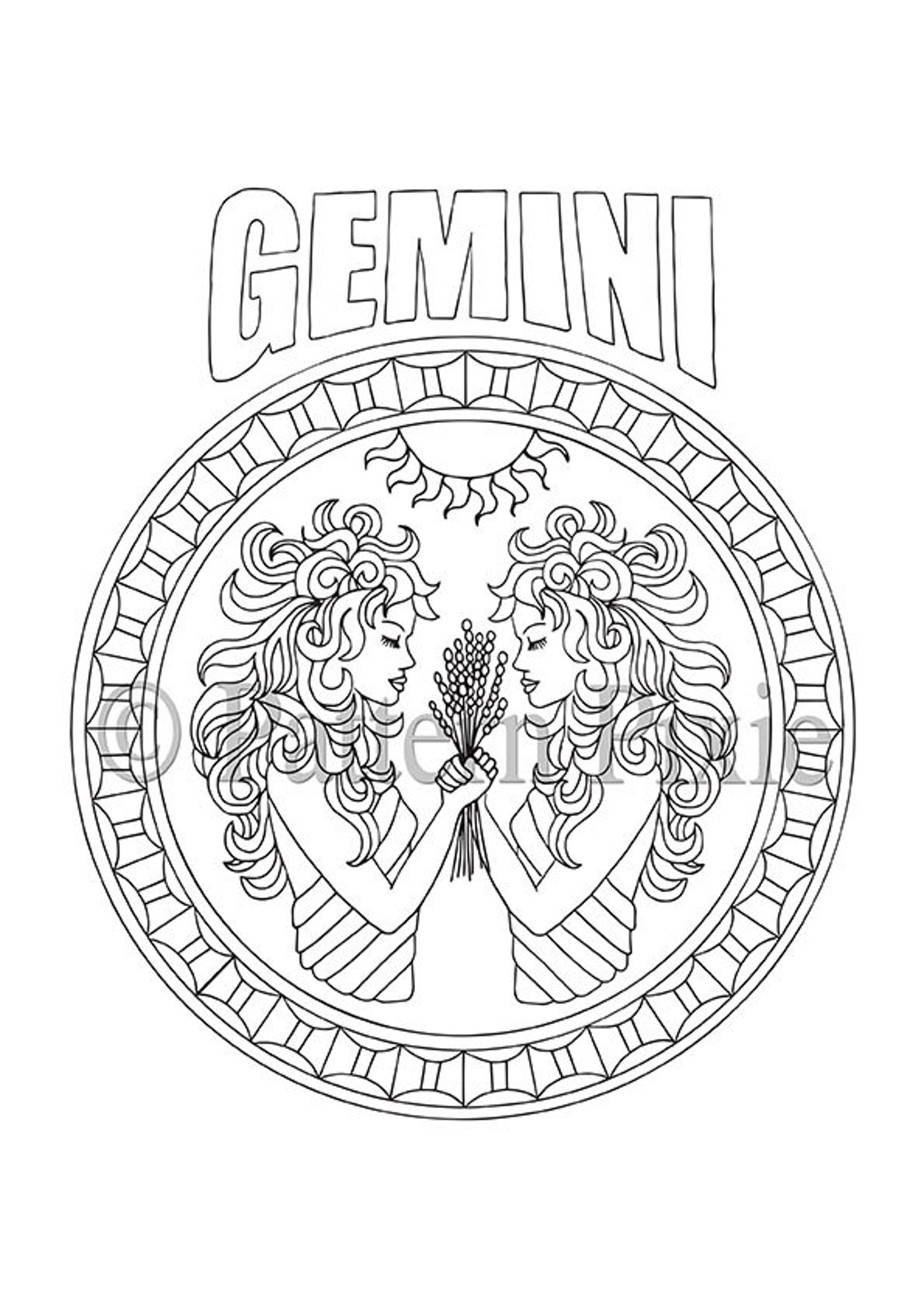 Gemini Coloring Pages