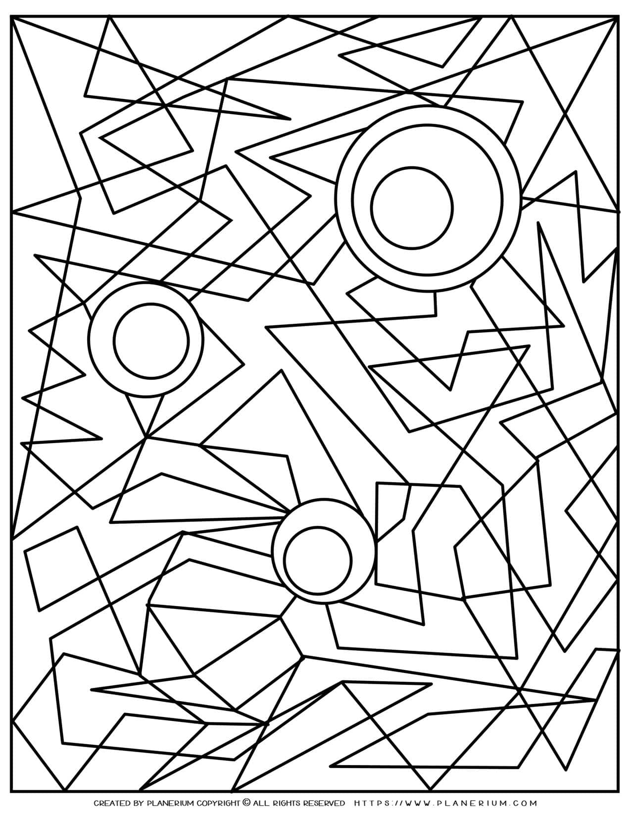 Adult Coloring Pages Geometric Abstract Planerium