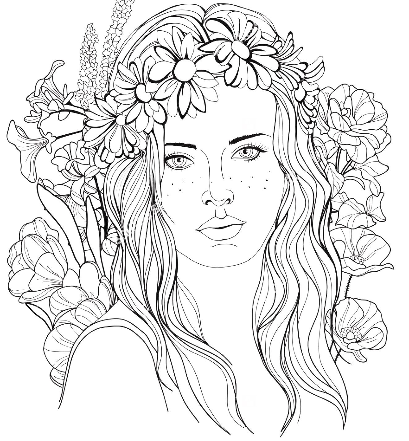 Adult Coloring Pages People At GetDrawings Free Download