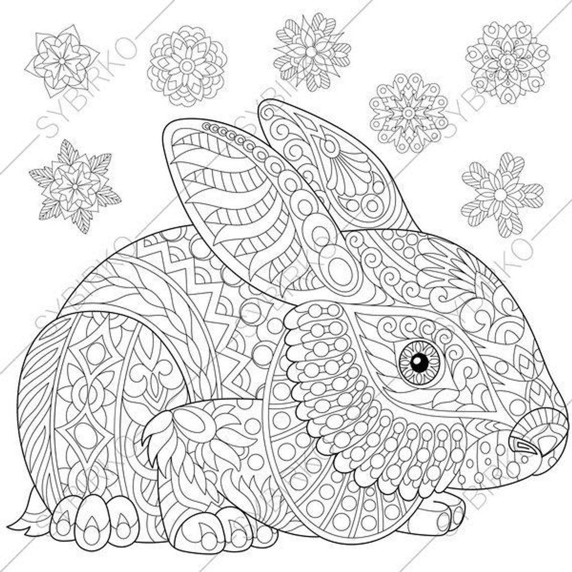 Bunny Coloring Pages For Adults