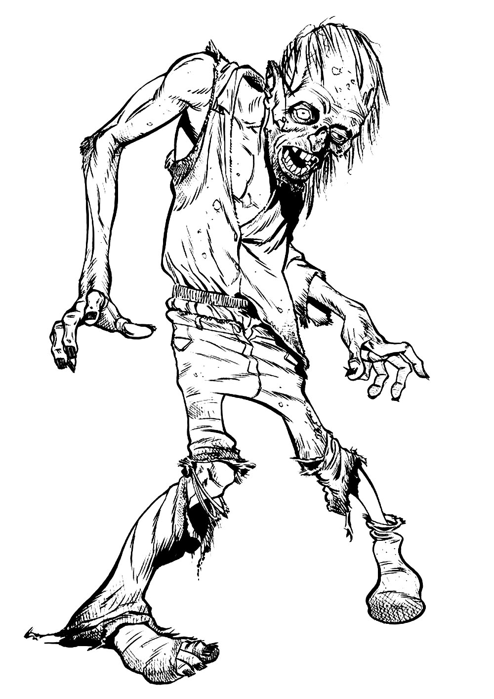 Adult Coloring Pages Zombies