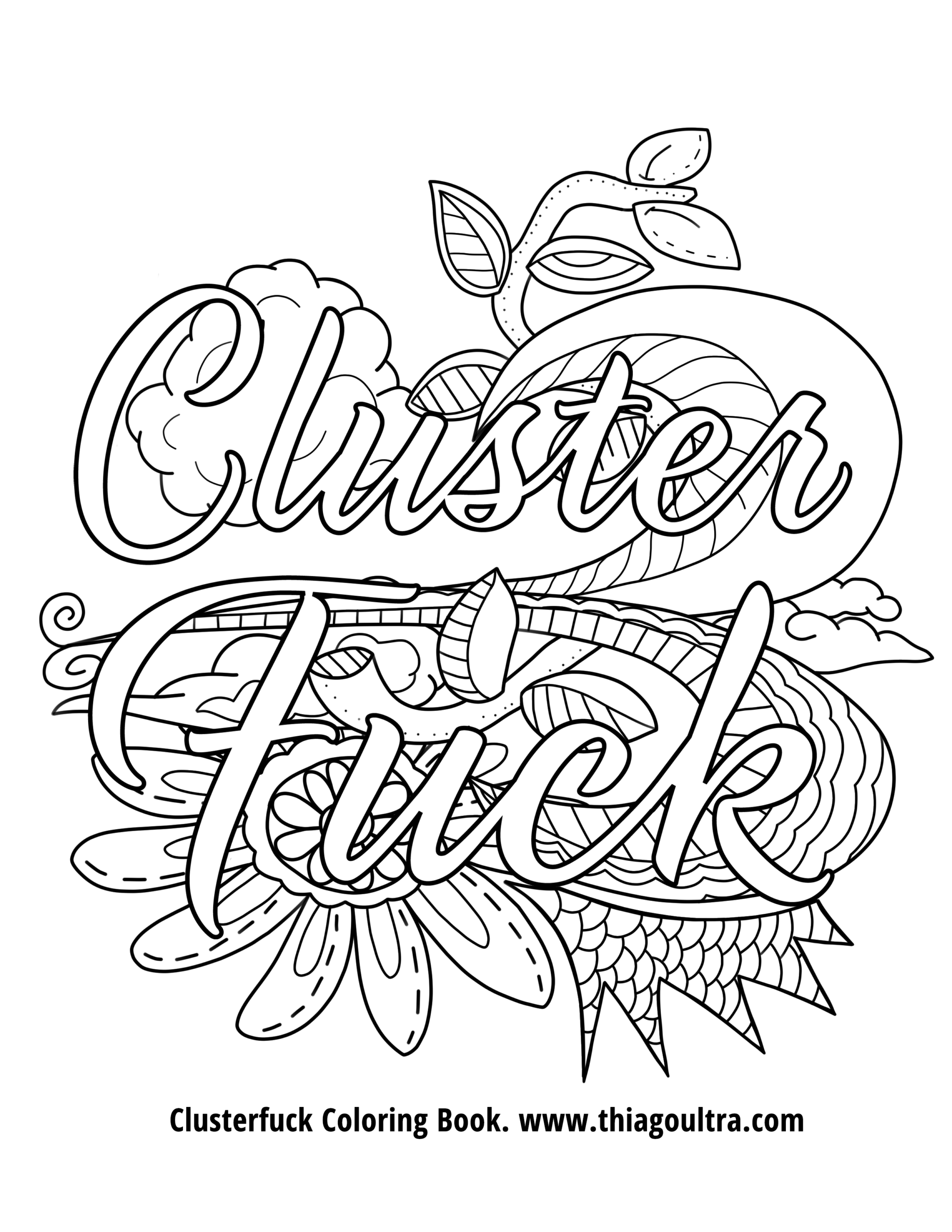 Adult Curse Word Coloring Coloring Pages