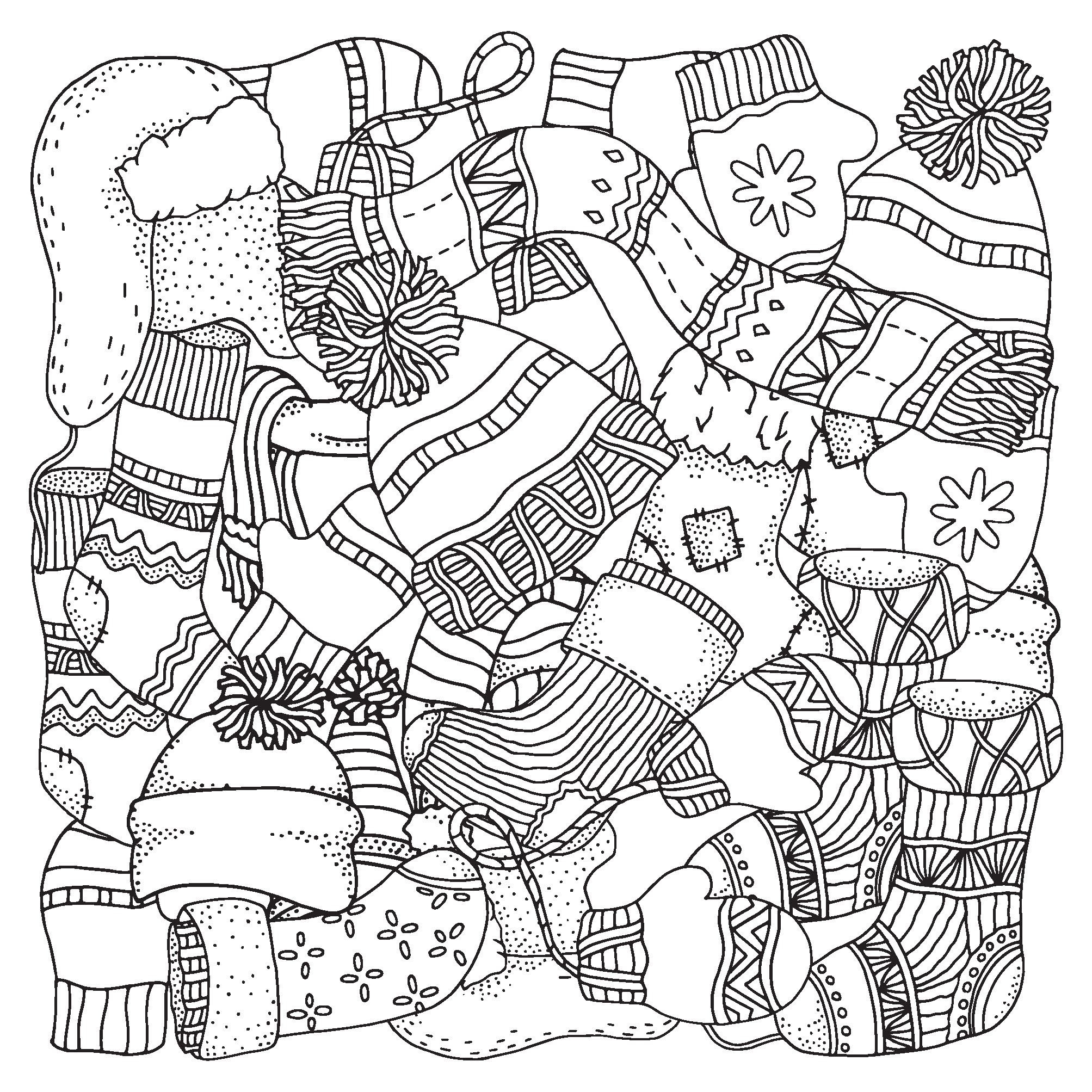Winter Adult Coloring Pages