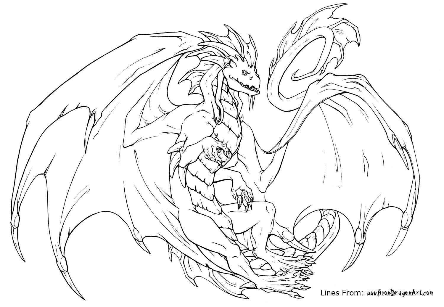 Advanced Dragon Coloring Pages