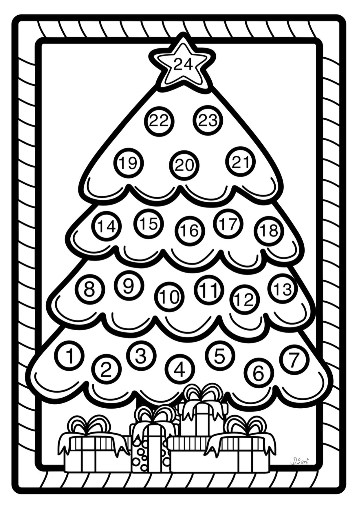 Advent Calendar Coloring Page Advent Coloring Advent Calendars For Kids Advent Coloring Calendar